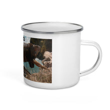Load image into Gallery viewer, Cabo Rojo Iguana Enamel Mug – Explore Puerto Rico’s Invasive Wildlife