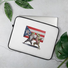 Load image into Gallery viewer, Dancing Coqui Puerto Rican Flag Laptop Sleeve
