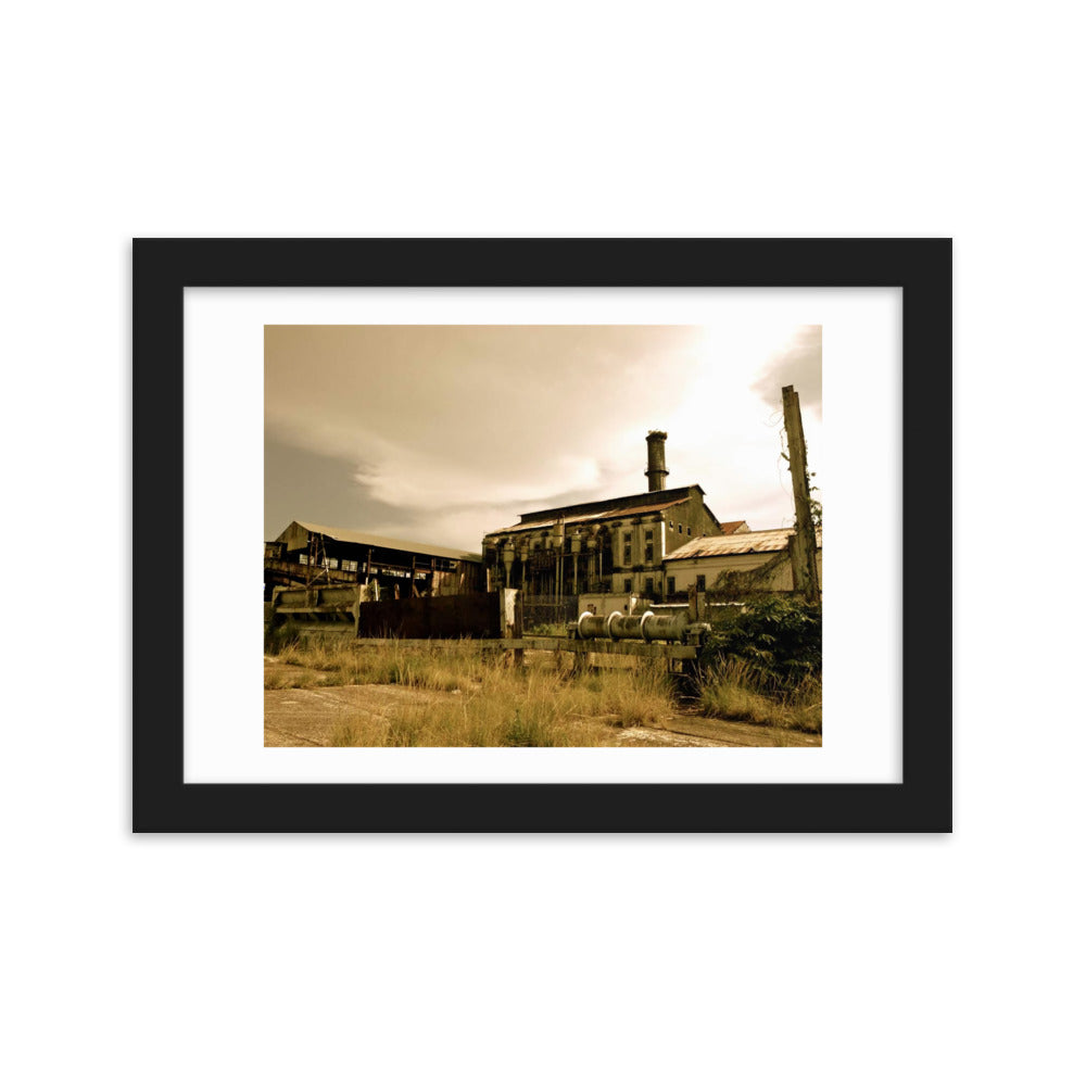 POST-INDUSTRIAL SEPIA Framed matte paper poster