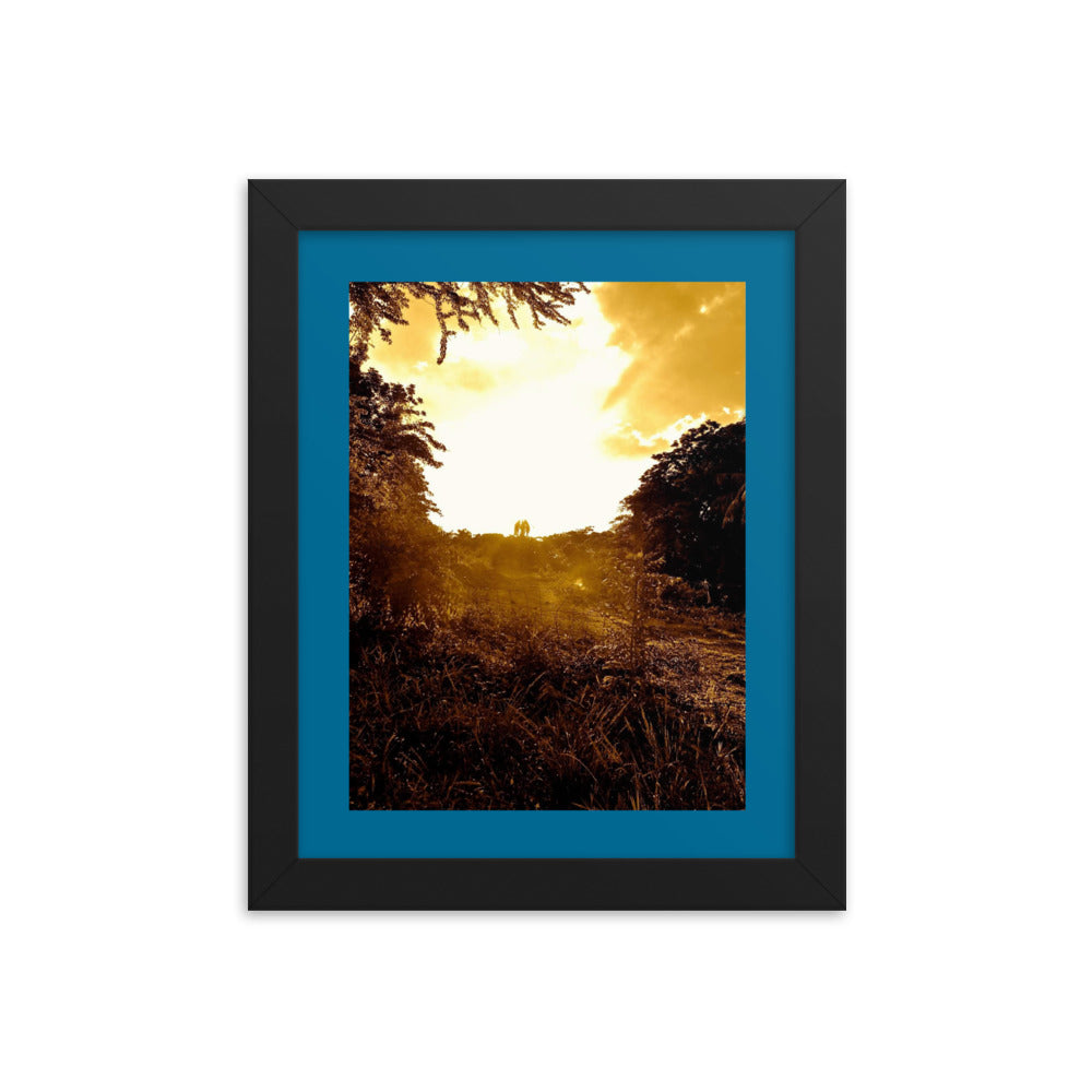 SEPIA FOREST Framed poster